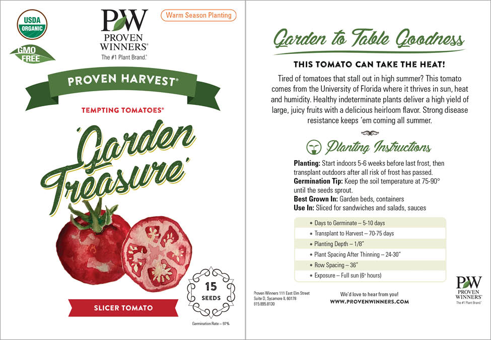 Seeds Tempting Tomatoes™ 'Garden Treasure' (Lycopersicon)
