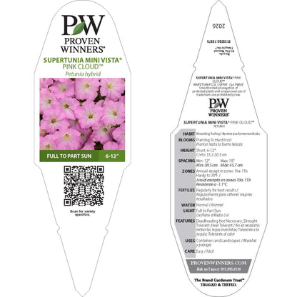 Supertunia Mini Vista® Pink Cloud Petunia | Proven Winners® New Variety 2026