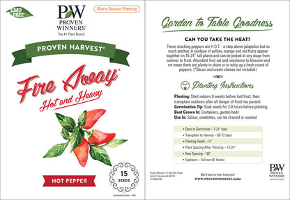 Seeds Fire Away® 'Hot and Heavy' Hot Pepper (Capsicum)